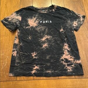 Black and tan Tie-Dye Paris T-Shirt